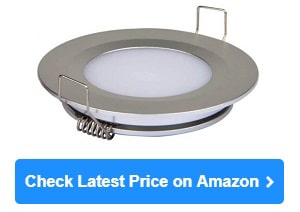 Surface Mount DC 12V 2800K Soft White Memory Light Annular Frosted Lens with Stepless Dimmable 3W RV Boat Touch Ceiling LED Light Hidden Fasteners Design with Stainless Steel Screws 