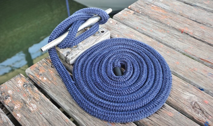 Blue 4,840 lbs 968 lbs./Breaking Strength SearQing Dock Lines Marine Grade 4-Pack 1/2 x 25' Double Braid Nylon Mooring Ropes with 12 Eyelet for Kayak Pontoon Boats Working Load Limit 