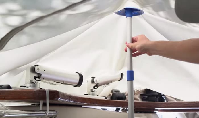 Seachoice 97301 Telescoping Boat Cover Support Pole with Base Adjustable Height of 35 Inches to 64 Inches