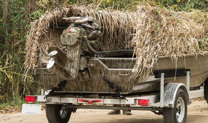 how to build a duck blind for a boat