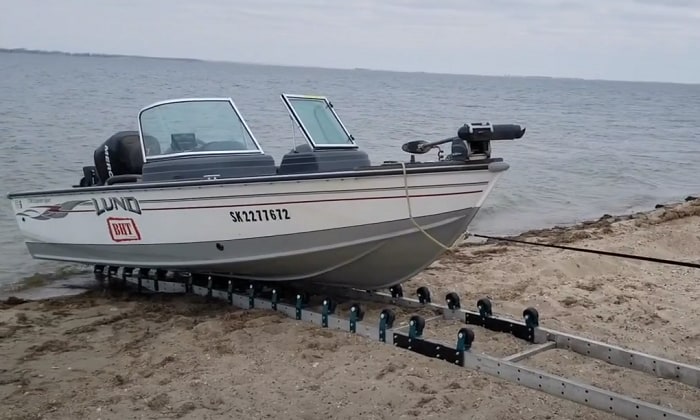 how to build a boat roller ramp