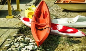how to lock up a kayak outside