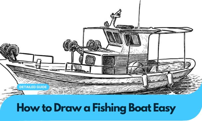how to draw a fishing boat easy